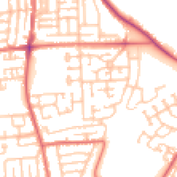 Daytime road noise heatmap for TS17 8FS