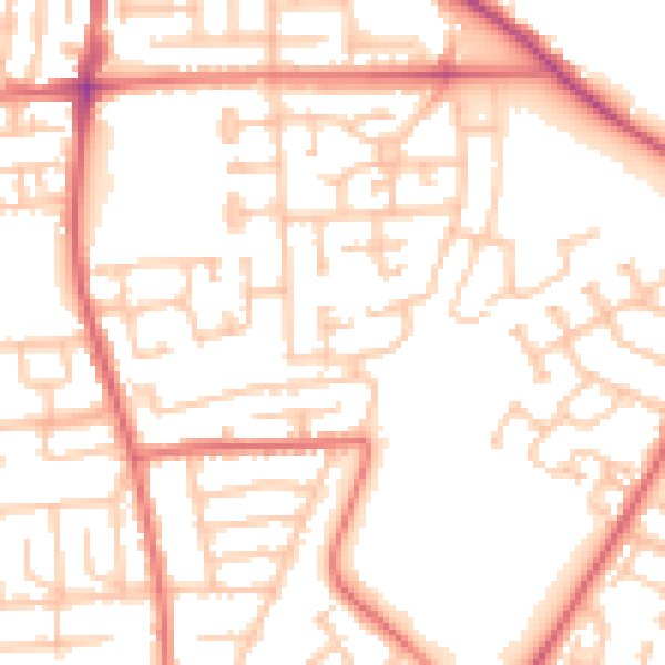 Daytime road noise heatmap for TS17 8FT