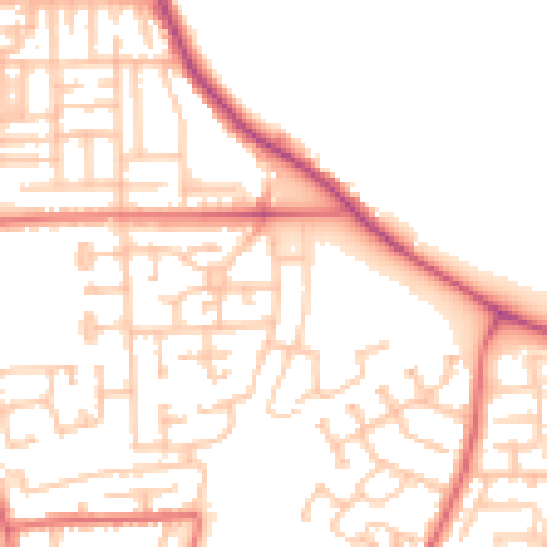 Daytime road noise heatmap for TS17 8GA