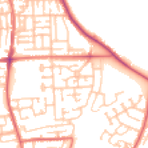 Daytime road noise heatmap for TS17 8GF