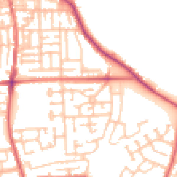 Daytime road noise heatmap for TS17 8GG