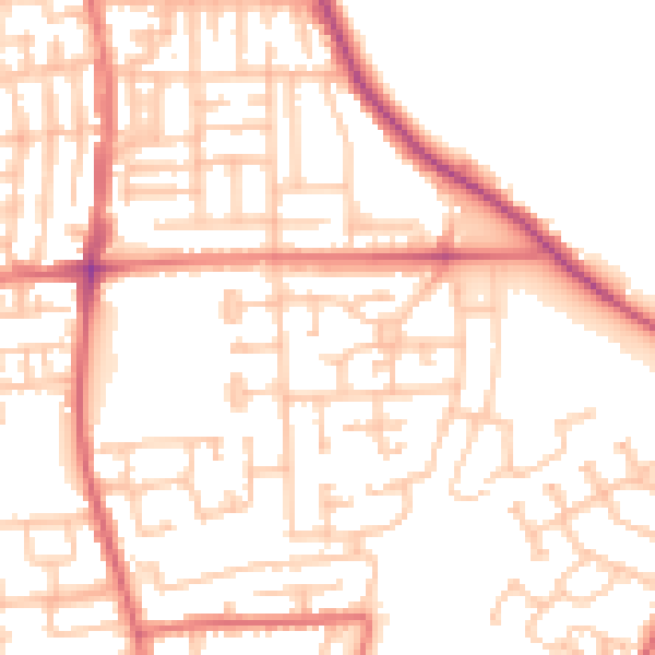 Daytime road noise heatmap for TS17 8GH