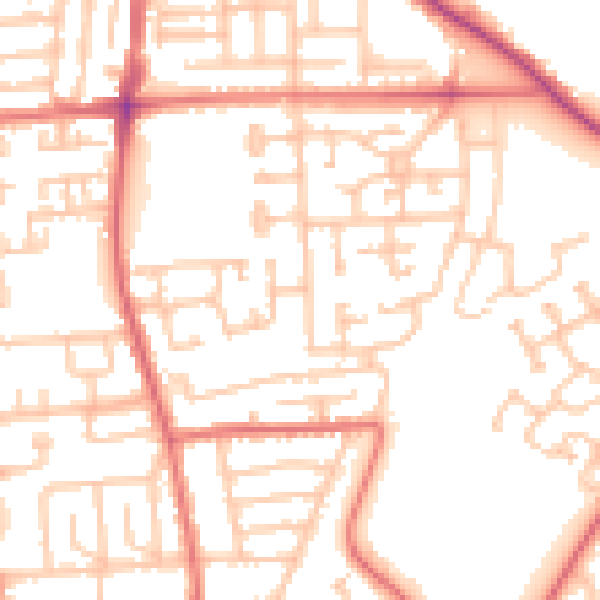 Daytime road noise heatmap for TS17 8GR