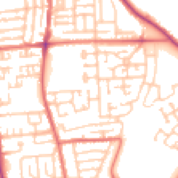 Daytime road noise heatmap for TS17 8GU