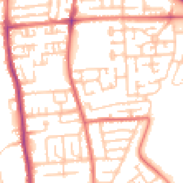 Daytime road noise heatmap for TS17 8GZ