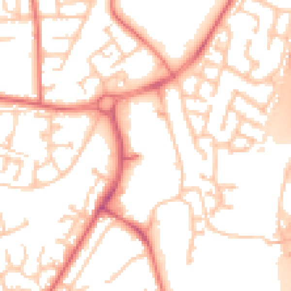 Daytime road noise heatmap for TS17 9EP