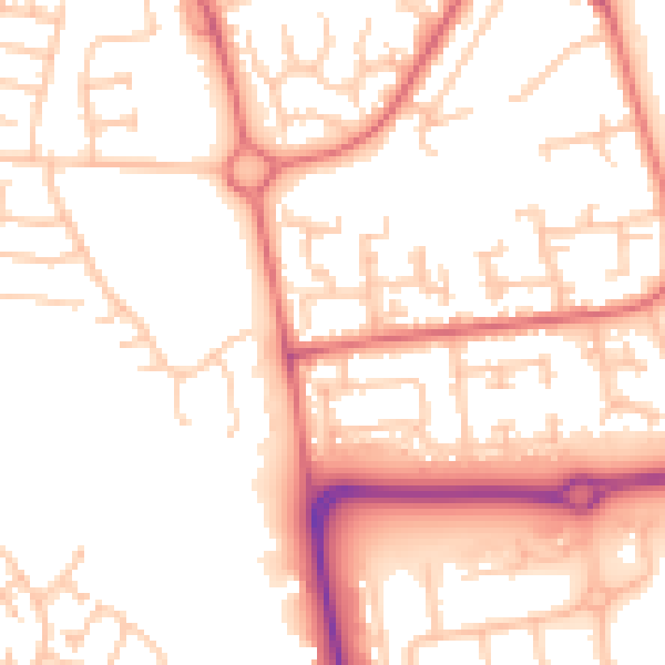 Daytime road noise heatmap for TS17 9HE
