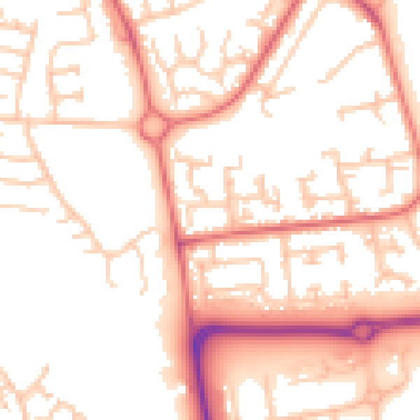Daytime road noise heatmap for TS17 9HF