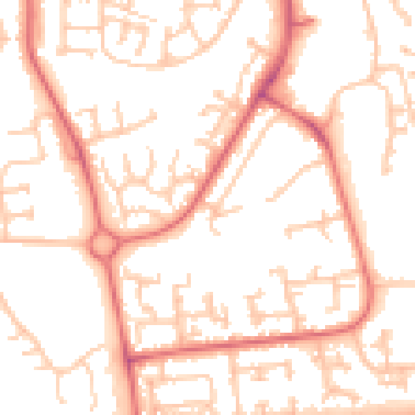 Daytime road noise heatmap for TS17 9JN