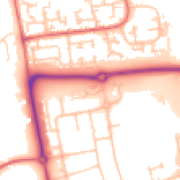 Daytime road noise heatmap for TS17 9LN