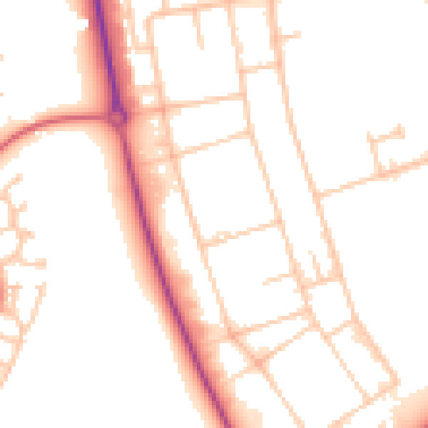 Daytime road noise heatmap for TS17 9LT