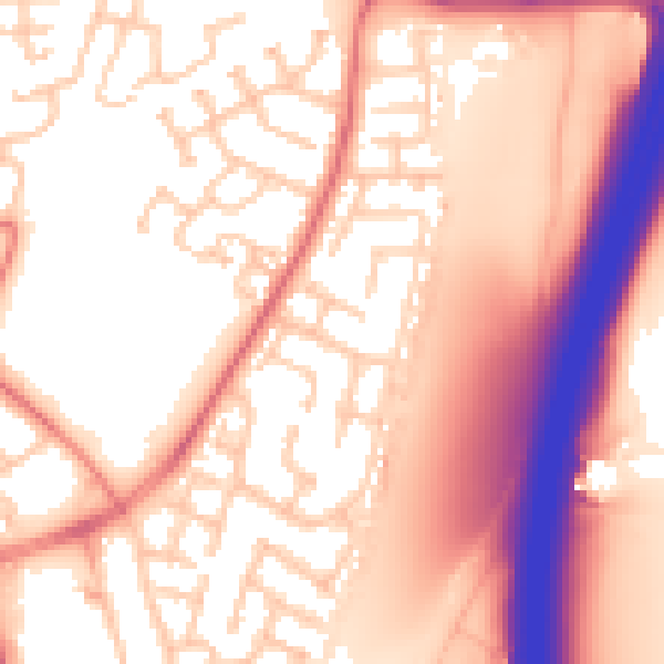 Daytime road noise heatmap for TS17 9QG