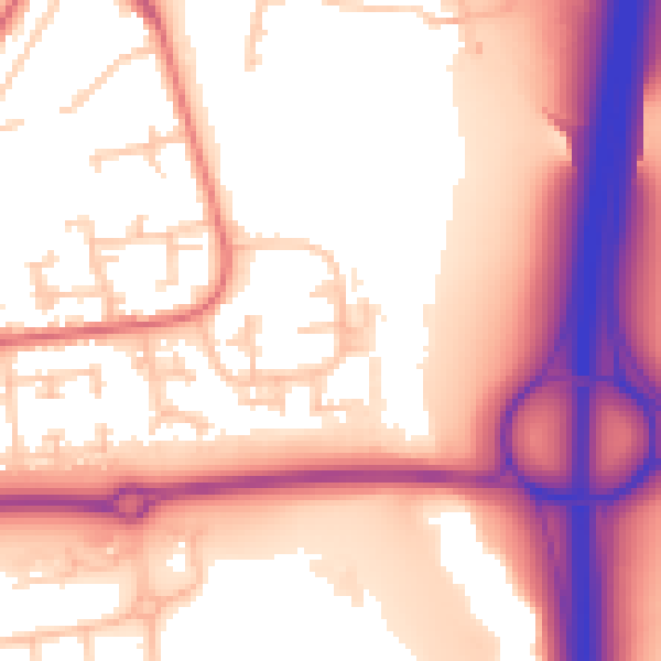 Daytime road noise heatmap for TS17 9RA