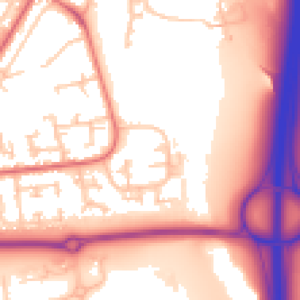 Daytime road noise heatmap for TS17 9RB