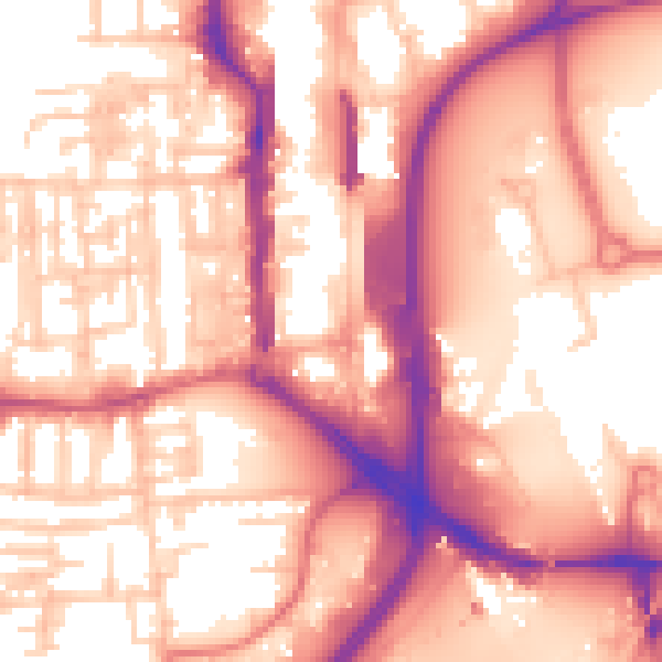 Daytime road noise heatmap for TS18 1AA