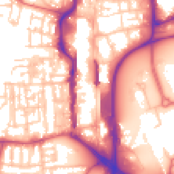 Daytime road noise heatmap for TS18 1AY