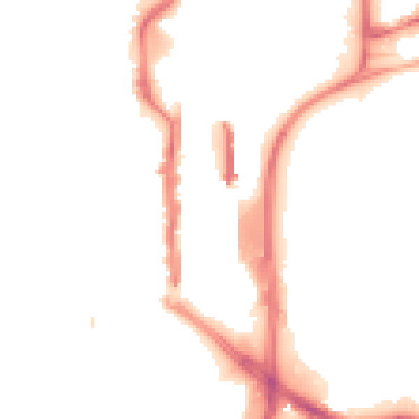 Night-time road noise heatmap for TS18 1BB