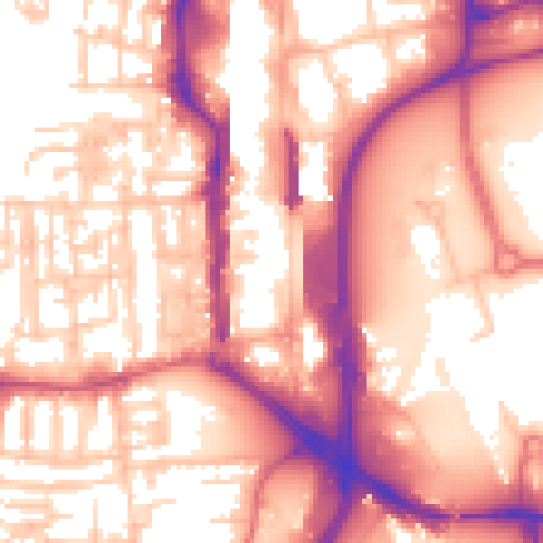 Daytime road noise heatmap for TS18 1BF