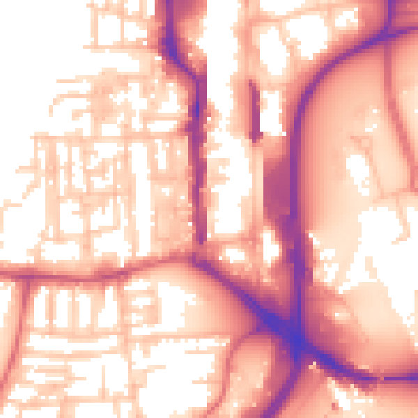 Daytime road noise heatmap for TS18 1BN