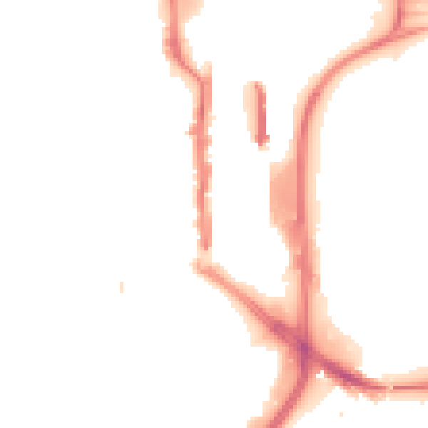 Night-time road noise heatmap for TS18 1BN