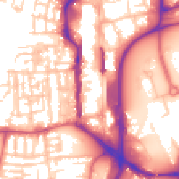 Daytime road noise heatmap for TS18 1BS