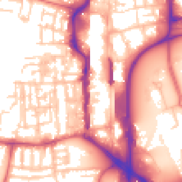 Daytime road noise heatmap for TS18 1BT