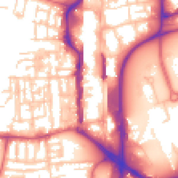 Daytime road noise heatmap for TS18 1BX