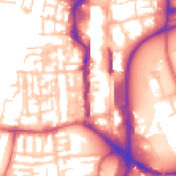 Daytime road noise heatmap for TS18 1DB