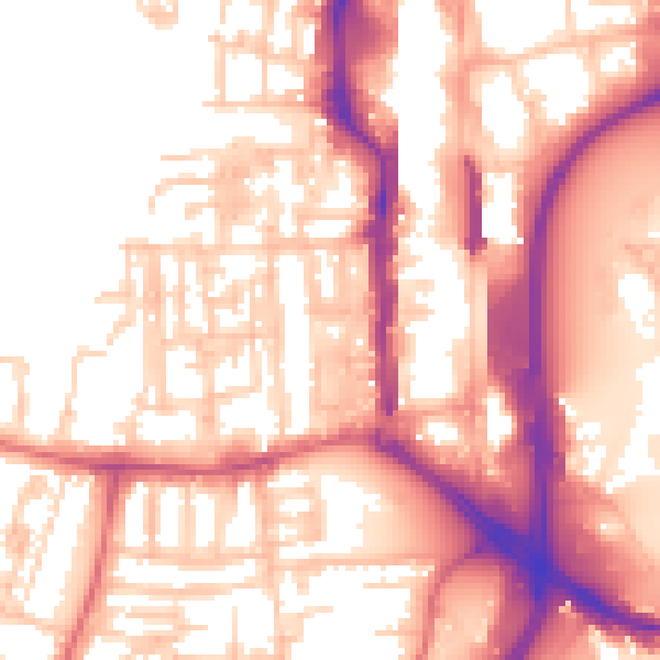 Daytime road noise heatmap for TS18 1DR