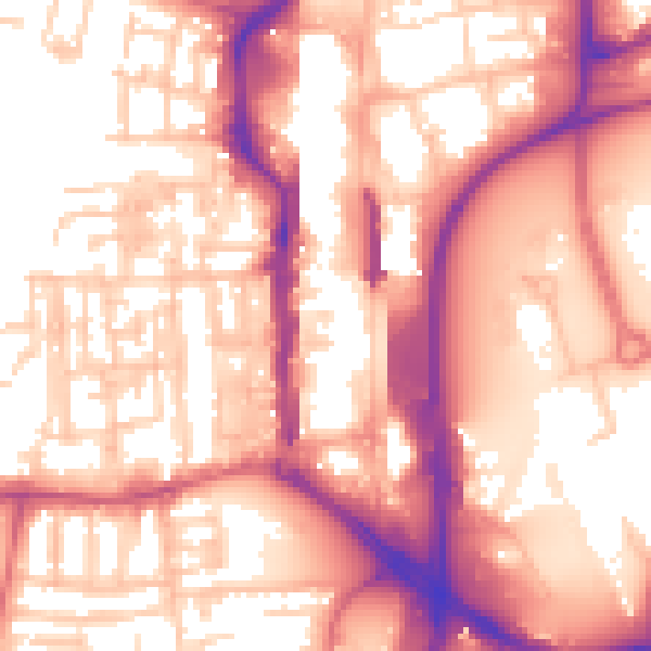 Daytime road noise heatmap for TS18 1DS