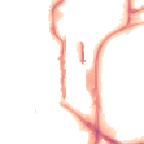 Night-time road noise heatmap for TS18 1DS