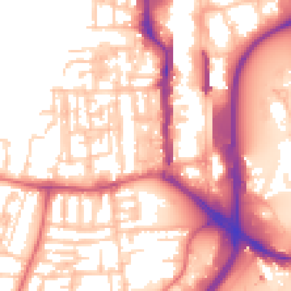 Daytime road noise heatmap for TS18 1EN