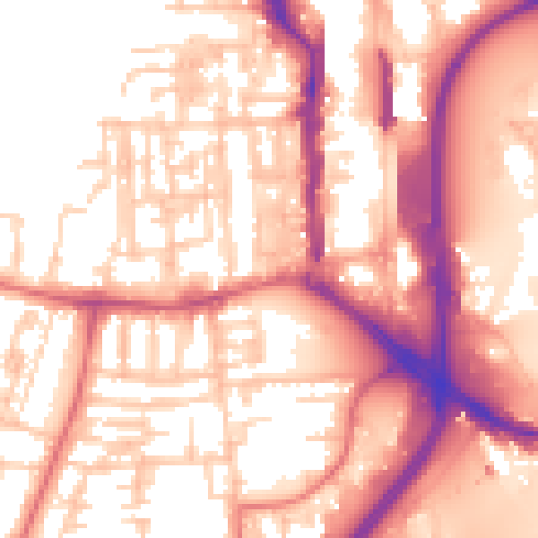 Daytime road noise heatmap for TS18 1EP