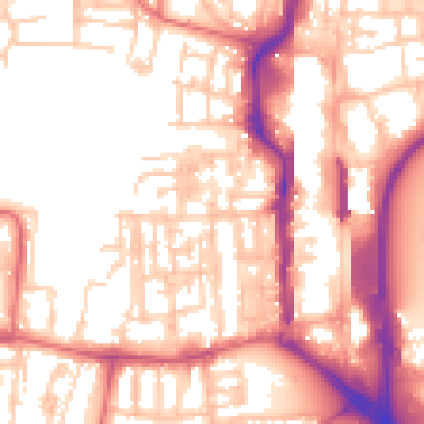 Daytime road noise heatmap for TS18 1HA