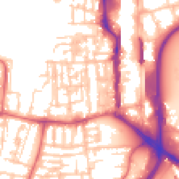 Daytime road noise heatmap for TS18 1HD