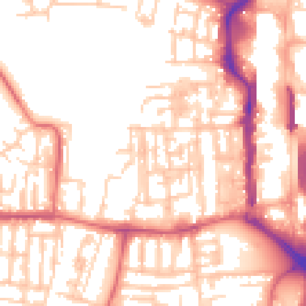 Daytime road noise heatmap for TS18 1HL