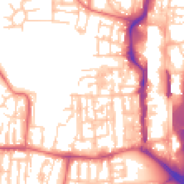 Daytime road noise heatmap for TS18 1HQ