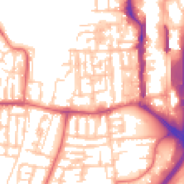 Daytime road noise heatmap for TS18 1HZ
