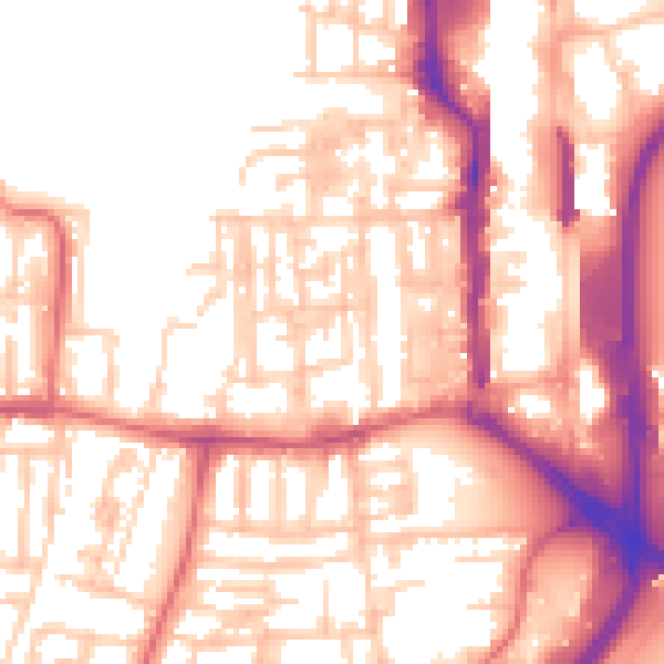 Daytime road noise heatmap for TS18 1JF