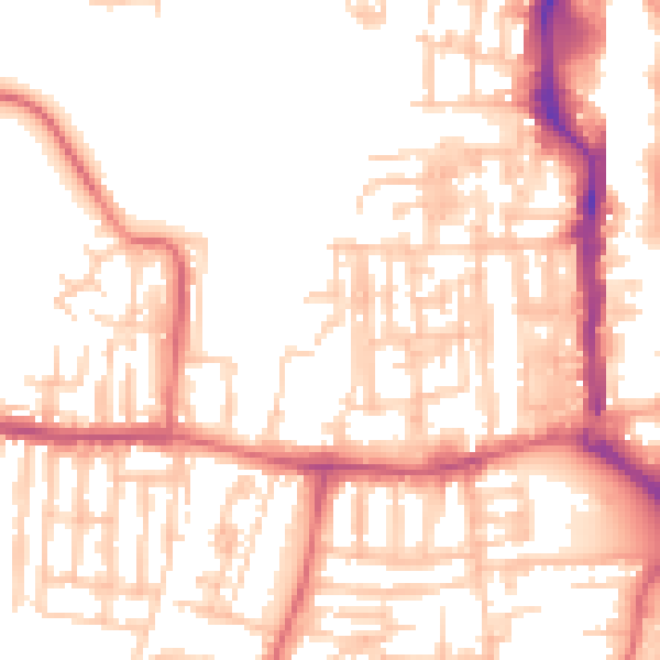 Daytime road noise heatmap for TS18 1JH