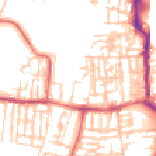 Daytime road noise heatmap for TS18 1JL