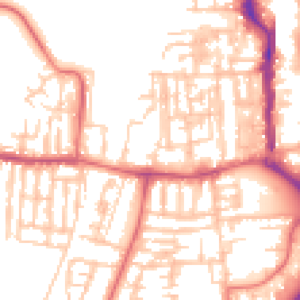 Daytime road noise heatmap for TS18 1JP