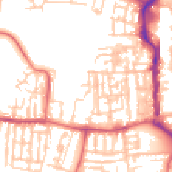 Daytime road noise heatmap for TS18 1JQ