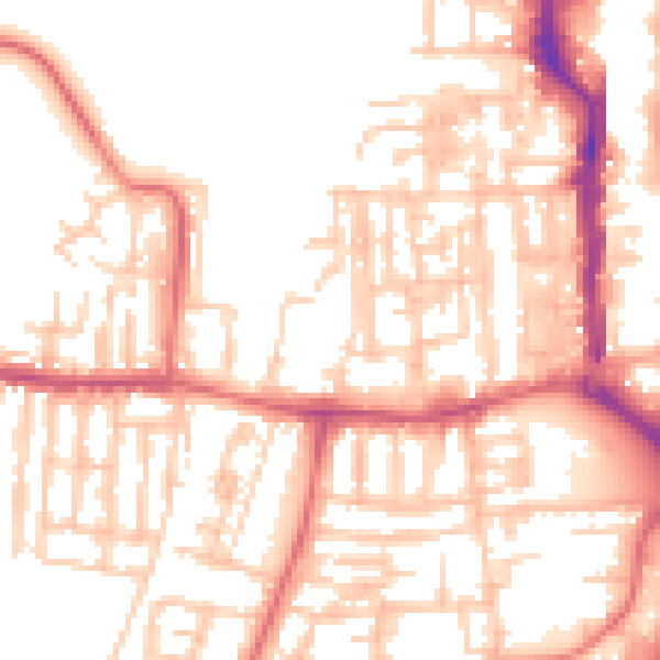 Daytime road noise heatmap for TS18 1JS