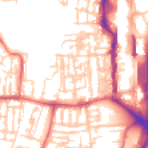 Daytime road noise heatmap for TS18 1LT