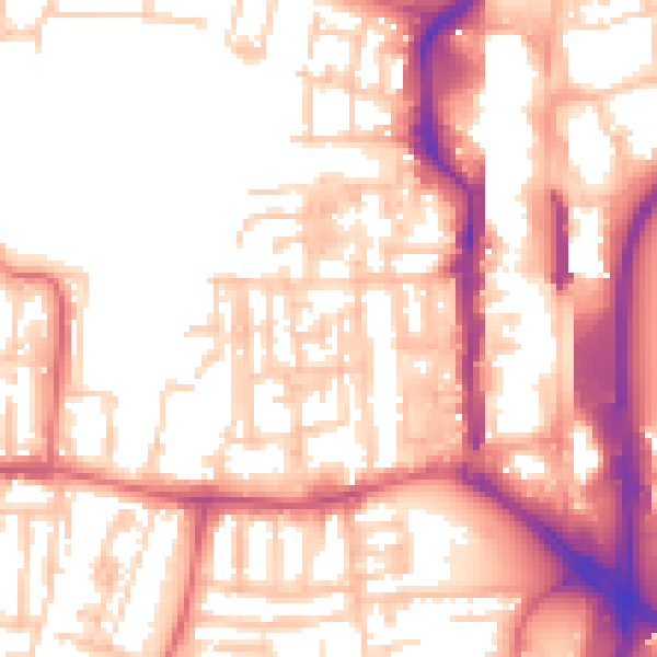 Daytime road noise heatmap for TS18 1LU