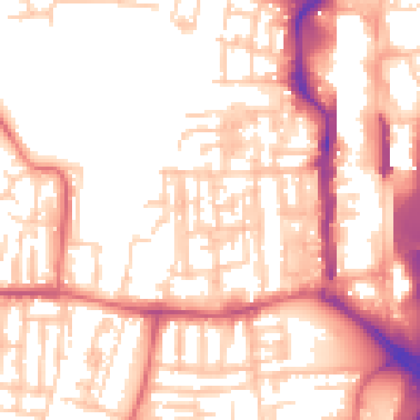 Daytime road noise heatmap for TS18 1LZ