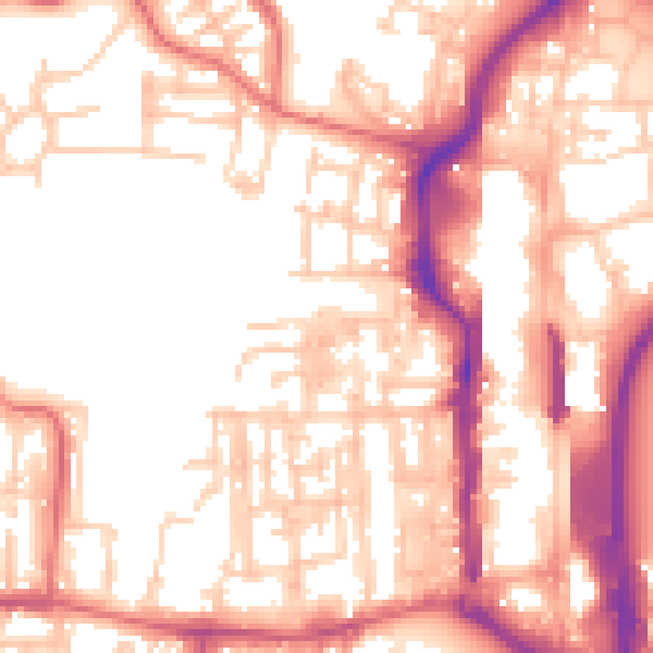 Daytime road noise heatmap for TS18 1NX