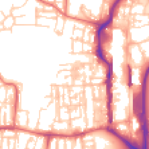 Daytime road noise heatmap for TS18 1PE