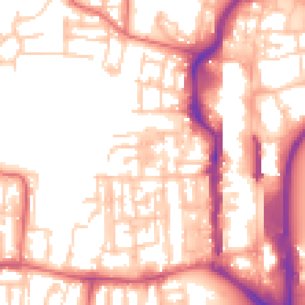 Daytime road noise heatmap for TS18 1PQ